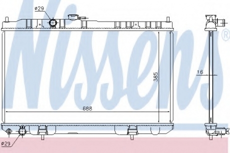 68751 Nissens Радиатор охлождения NISSAN ALMERA CLASSIC (N16) M (пр-во Nissens)