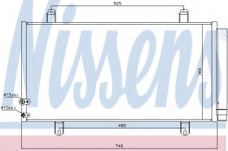 940443 Nissens Конденсатор кондиционера TOYOTA CAMRY (XV5) (11-) (пр-во Nissens)