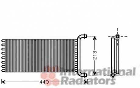 30006399 Van Wezel Радиатор отопителя MERCEDES SPRINTER W 906 (06-) (пр-во Van Wezel)