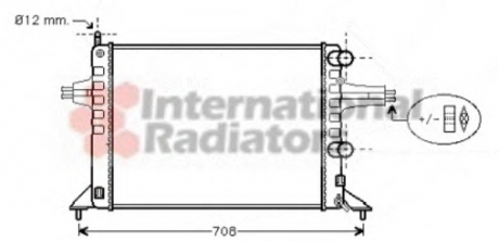 37002257 Van Wezel Радиатор охлаждения двигателя ASTRA G 1.2 MT -AC 98-04 (Van Wezel)