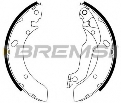 GF0733 BREMSI Колодки тормозные задние Hyundai Lantra 90-00/Coupe 96-02 (Mando)