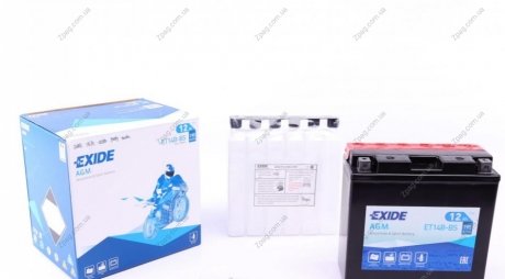 ET14B-BS Exide Аккумулятор 12Ah-12v Exide AGM (ET14B-BS) (150х70х145) L, EN190