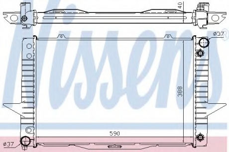 65540A Nissens Радіатор охлождения VOLVO 850/S70/V70/XC 70 (98-) (пр-во Nissens)