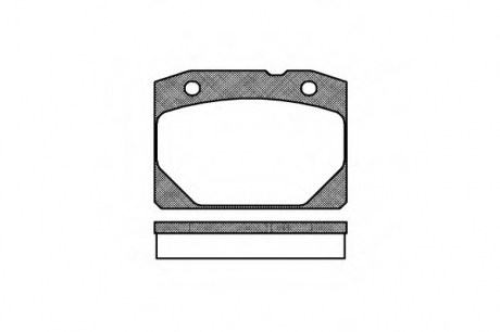 0080.00 REMSA Колодка торм. LADA 1200-1600 -84, 2101-2107 передн. (пр-во REMSA)