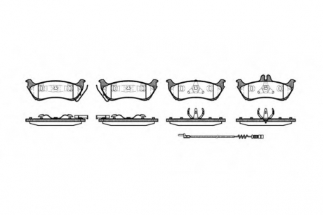 0698.11 REMSA Колодка торм. MB M-CLASS (W163) (02/98-06/05) задн. (пр-во REMSA)