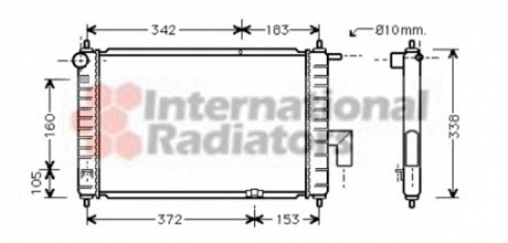 81002046 Van Wezel Радиатор охлаждения двигателя MATIZ 2 0.8 MT +-AC 01- (Van Wezel)