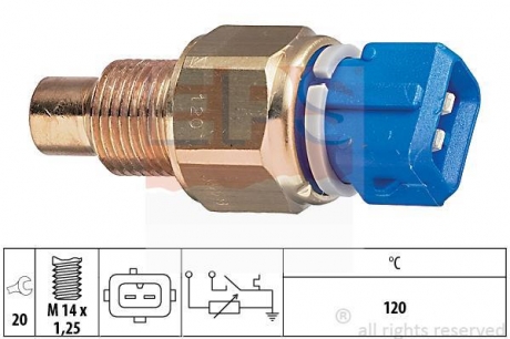 Датчик температуры Berlingo/Partner 1.8/1.9D (120C)/Scudo/Ducato 1 830 558