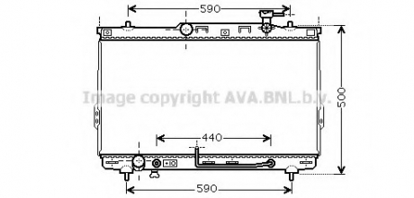 HYA2110 AVA Cooling Systems Радіатор охолодження двигуна Santa Fe 2.4 i*Aut. 08/00-(AVA)