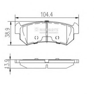 J3610903 Nipparts  Колодки тормозные диск. Chevrolet AVEO; LACETTI (пр-во Nipparts)