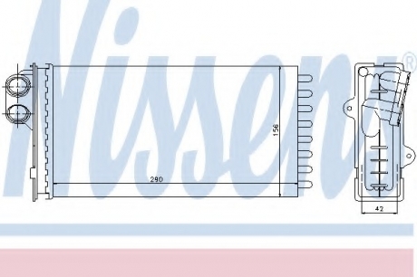 71145 Nissens Радиатор печки CITROEN XM (89-)/PEUGEOT 605 (89-)(пр-во Nissens)