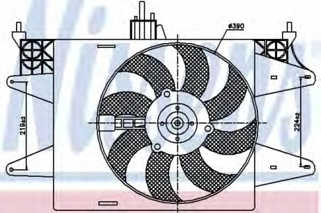 85572 Nissens Вентилятор радиатора FIAT DOBLO (119, 223) (01-) (пр-во Nissens)