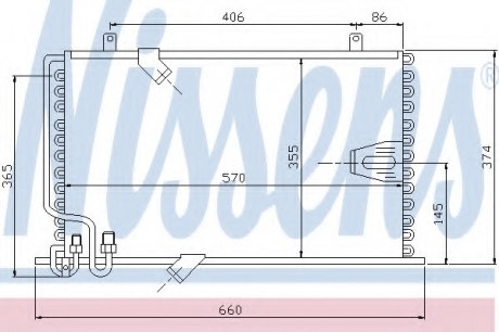 94408 Nissens Конденсатор кондиционера BMW 5 E34 (88-) 525 tds (пр-во Nissens)