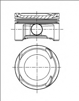 87-141300-00 Nural Поршень з кільцями FORD 79.0 1.6 ZETEC-SE FYDA/FYDB (вир-во NURAL)