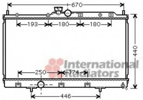 32002199 Van Wezel Радіатор LANCER6 20i-16V MT 03- (Van Wezel)