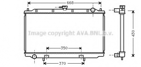 DNA2181 AVA Cooling Systems Радіатор охлаждения NISSAN PRIMERA (P11, W11) (96-) (пр-во AVA)