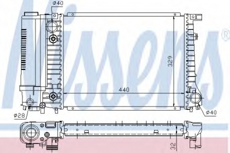 60703A Nissens Радіатор охолоджування