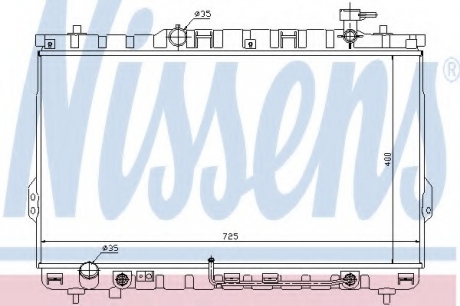 67030 Nissens Радиатор охлаждения HYUNDAI SANTA FE (SM) (00-) (пр-во Nissens)