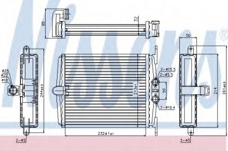 72019 Nissens Радиатор отопителя MERCEDES S-CLASS W 140 (91-) (пр-во Nissens)