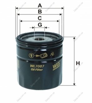 WL7087 WIXFILTRON Фільтр масляний двигуна OPEL WL7087/OP541 (вир-во WIX-FILTERS)