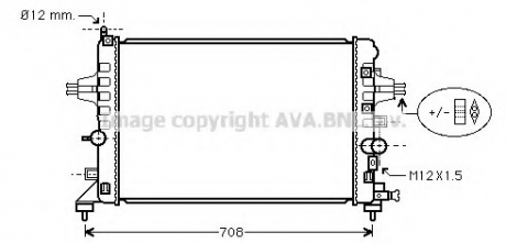 OLA2363 AVA Cooling Systems Радиатор охлаждения двигателя ASTRA H 16i-16V MT/AT 04- (Ava)