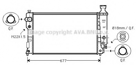 PEA2125 AVA Cooling Systems Радиатор охлаждения двигателя PE 405 14/6/8/20 MT 92-96 (Ava)