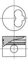 87-990111-40 Nural Поршень з кільцями AUDI/VW 80.50 mm 1.9D/2.4D 1X/1Y/3D/AAS/AAB (вир-во NURAL)