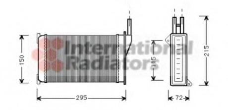 18006098 Van Wezel Радиатор отопителя ESCORT 5-6/SCORPIO/SIERRA(пр-во Van Wezel)
