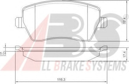 37395 A.B.S  Колодка гальм. диск. NISSAN/RENAULT MICRA/MODUS передн. (вир-во ABS)