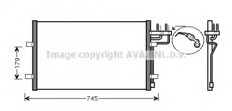 FDA5367 AVA Cooling Systems Конденсор кондиционера FOCUS/FOCUS C-MAX ALL 03- (пр-во AVA)