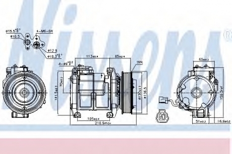 89084 Nissens Компрессор кондиционера HONDA ACCORD 2.0-2.4i 04- (Nissens)