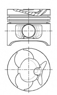 87-743100-10 Nural Поршень двигателя MB 89,00 OM601/602 2,3D/2,9D (пр-во NURAL)