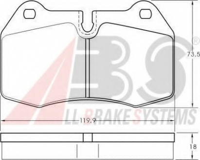 36958 A.B.S  Колодка торм. BMW 7 ser. E38/8 ser. E31 передн. (пр-во ABS)