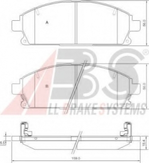 37081 A.B.S  Колодка торм. NISSAN PATHFINDER/X-TRAIL передн. (пр-во ABS)