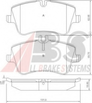 37165 A.B.S  Колодка торм. MB C180/C200 CDI/C220 CDI передн. (пр-во ABS)