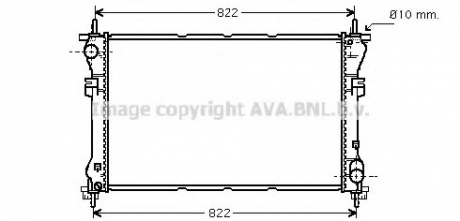 FD2320 AVA Cooling Systems Радиатор охлаждения двигателя TRANSIT VII 20TD MT 00- (Ava)