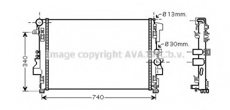 MSA2356 AVA Cooling Systems Радіатор охолодження MERCEDES VITO II W639 (03-) (вир-во AVA)