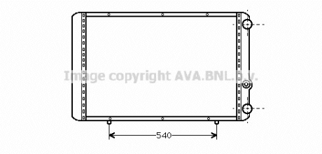 RTA2155 AVA Cooling Systems Радиатор охлаждения двигателя REN TRAFIC 25D/25TDI MT (Ava)