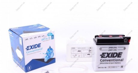 6N11A-1B Exide Акумулятор 11Ah-6v Exide (6N11A-1B) (121х59х131) R, EN95