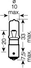 64136 OSRAM Лампа допоміжн. освітлення H21W 12V 21W BAY9S (вир-во OSRAM)