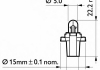 12597CP PHILIPS Лампа розжарювання BAX8,3/1,35 Black 12V 1.2W (вир-во Philips) (фото 2)