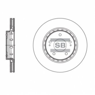 SD4329 Hi-Q  Диск тормозной MITSUBISHI OUTLANDER передн. (пр-во SANGSIN)