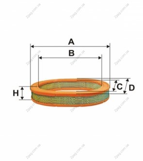 WA6008 WIXFILTRON Фильтр воздушный MAZDA 323 AE295/WA6008 (пр-во WIX-Filtron)