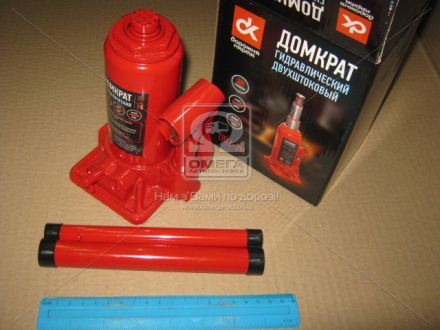 Домкрат ,бутилочний двухштоковий, червоний 2т, H = 165/410 <ДК> dbj-2H