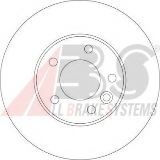 17524 A.B.S  Диск тормозной VW T5/TOUAREG 16" передн. вент. (пр-во ABS)