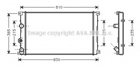 RTA2276 AVA Cooling Systems Радиатор охлаждения двигателя MOVANO/MASTER D MT 98- (Ava)