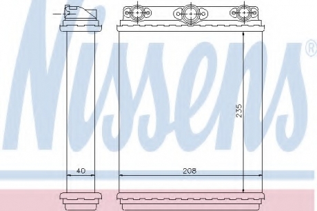 72016 Nissens Радиатор отопителя MERCEDES E-CLASS W 124 (пр-во Nissens)