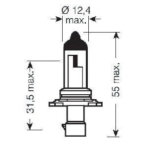 9006XS OSRAM Лампа вспомогат. освещения HB4A 51W 12V P20D (пр-во OSRAM)