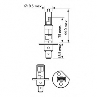 12454RAC1 PHILIPS Лампа накаливания H1 12V 100W P14,5s RALLY (пр-во Philips)