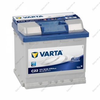 552 400 047 Varta Аккумулятор 52Ah-12v VARTA ВD(C22) (207x175x190),R,EN470