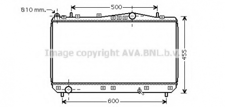 DWA2052 AVA Cooling Systems Радіатор охолодження двигуна REZZO/TACUMA MT 00-04 (Ava)